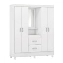 Ver imagem 2 de Guarda-roupa Capelinha Lord 4 Portas Branco/rosa/branco - Demóbile