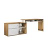 Mesa Escrivaninha Home Office 2 Portas Flex Olmo/branco - Artany - 6