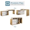 Mesa Escrivaninha Home Office 2 Portas Flex Olmo/branco - Artany - 4