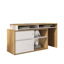 Ver imagem 6 de Mesa Escrivaninha Home Office 2 Portas Flex Olmo/branco - Artany