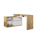 Ver imagem 3 de Mesa Escrivaninha Home Office 2 Portas Flex Olmo/branco - Artany