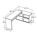 Ver imagem 4 de Mesa Escrivaninha Home Office 2 Portas Flex Olmo/branco - Artany