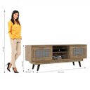 Ver imagem 3 de Rack para Tv até 65 Polegadas Duas Portas Tela Carvalho Oak Decibal Rk3200