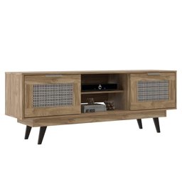 Rack 2 Portas de Tela Rk3200 Carvalho Oak Decibal - 3