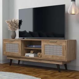Rack 2 Portas de Tela Rk3200 Carvalho Oak Decibal - 1