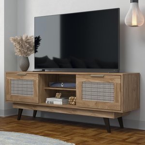 Rack 2 Portas de Tela Rk3200 Carvalho Oak Decibal