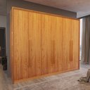 Ver imagem 1 de Guarda Roupa Casal Monza 6 Portas de Bater 6 Gavetas MDF Laqueado Naturale 274cm Bom Pastor Móveis