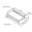 Ver imagem 3 de Bicama com Módulo Lateral 80cm x 193cm Branco