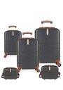 Ver imagem 1 de Kit com 3 Malas de Viagem e 2 Frasqueiras Pk Luxcel - Cor Grafite - Abs - Rodinhas 360º