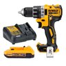 FURADEIRA PARAFUSADEIRA 1/2 20V BRUSHLESS 2AH DCD791 DEWALT 110V/220V - 1