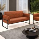Ver imagem 5 de Sofá Namoradeira Base Industrial Alta Preto Marisa Corano D03 - D\'rossi Cor Nozes