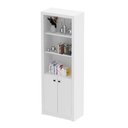 Ver imagem 6 de Kit para Escritório Mesa Balcão Estante 4 Portas 3 Gavetas Branco Tecno Mobili