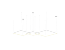Ver imagem 1 de Lustre Pendente de Led Bleisi 3 Aros Quadrados 84W - 80x60x40cm