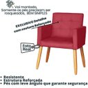 Ver imagem 4 de Poltrona Decorativa para Sala de Espera Comercial Tecido Suede Base de Madeira Pés Palito