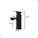 Ver imagem 2 de Torneira Banheiro Quadrada Misturador Monocomando Baixa Black Preto