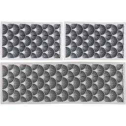 Kit Tapete e Passadeira Cozinha 3 Peças Concha Búzios:preto - 1