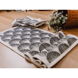 Kit Tapete e Passadeira Cozinha 3 Peças Concha Búzios:preto - 2
