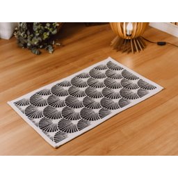 Kit Tapete e Passadeira Cozinha 3 Peças Concha Búzios:preto - 5