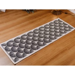 Kit Tapete e Passadeira Cozinha 3 Peças Concha Búzios:preto - 4