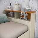 Ver imagem 7 de Quarto Infantil Completo 5 Peças CB1527 Linha Crescer 1 Porta 3 Gavetas MDP BP Argila-Jequetiba