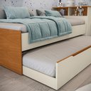Ver imagem 4 de Quarto Infantil Completo 5 Peças CB1527 Linha Crescer 1 Porta 3 Gavetas MDP BP Argila-Jequetiba