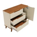 Ver imagem 3 de Quarto Infantil Completo 5 Peças CB1527 Linha Crescer 1 Porta 3 Gavetas MDP BP Argila-Jequetiba