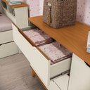 Ver imagem 5 de Quarto Infantil Completo 5 Peças CB1527 Linha Crescer 1 Porta 3 Gavetas MDP BP Argila-Jequetiba