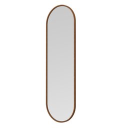 Espelho Oval Borda em Couro Sintético 137cm X 44,5cm - 2