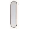 Espelho Oval Borda em Couro Sintético 137cm X 44,5cm - 2