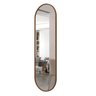 Espelho Oval Borda em Couro Sintético 137cm X 44,5cm - 1