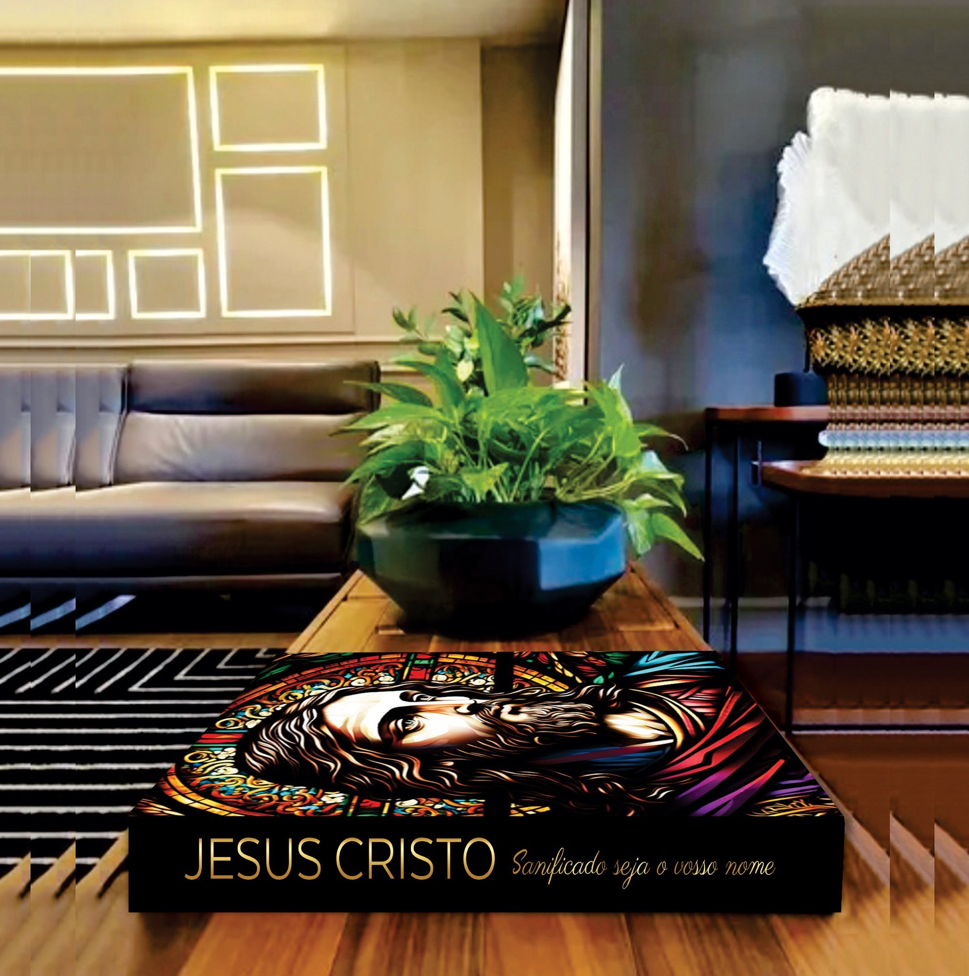 Caixa Livro Decorativa Religiosa Jesus Mdf 24x32x5cm - 5