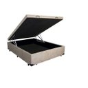 Ver imagem 5 de Cama(Baú Casal+Colchão D33)Casal 138x188x20 Suede Bege