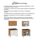 Ver imagem 3 de Cozinha Compacta Paris 2 Portas MDP-MDF 80cm Freijó e Branco Menu Móveis
