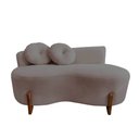 Ver imagem 5 de Namoradeira Sofá Feijão Lounge 120cm Orgânica Suede Capuccino