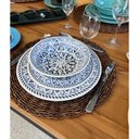 Ver imagem 3 de Conjunto 4 Pratos Sobremesa em Melamina Resistente Dura Vida Toda Decorado Luxo Não Risca Não