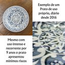 Ver imagem 5 de Conjunto 4 Pratos Sobremesa em Melamina Resistente Dura Vida Toda Decorado Luxo Não Risca Não