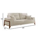 Ver imagem 3 de Sofá 3 Lugares Living Linho M-130 Martins Creme