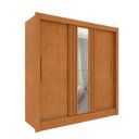 Ver imagem 5 de Guarda Roupa Casal 3 Portas Taiffa Ripado com Espelho 190cm Yescasa Marrom/Cinamomo/Off White