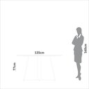 Ver imagem 4 de Mesa de Jantar 1,35 m 4 Lugares com Tampo de Vidro 100% MDF Dalla Costa Cor:Off White com Freijó