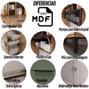 Ver imagem 6 de Cozinha Modulada Completa de Canto MDF 7 Peças Lombardia com Portas de Vidro - cor Freijó Jade