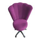 Ver imagem 2 de Cadeira Mocho Estética Dentista Tatuador Veludo Roxo - Fm