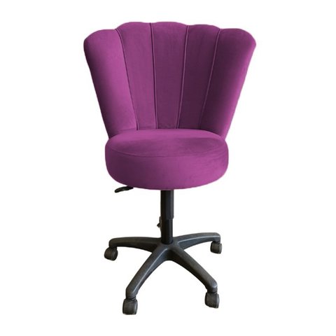 Cadeira Mocho Estética Dentista Tatuador Veludo Roxo - Fm