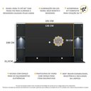 Ver imagem 4 de Painel com Suporte TV 60" e 2 Leds Vegas Multimóveis V3677 Preto