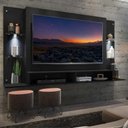 Ver imagem 3 de Painel com Suporte TV 60" e 2 Leds Vegas Multimóveis V3677 Preto