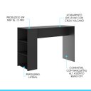 Ver imagem 3 de Bancada Ilha Gourmet para Cozinha 136 X 92 Cm Mdp Cinza Vulcano 0565 Menu