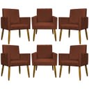 Ver imagem 1 de Kit 6 Poltronas Decorativas para Sala Mari Suede