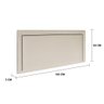 Cabeceira Queen Reta Luxo 160x60 Suede Off White - Tachas Fumê - 3