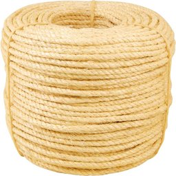Corda Sisal Torcida 6,0mm 7,0kg 220 Metros Natural - Vonder - 1