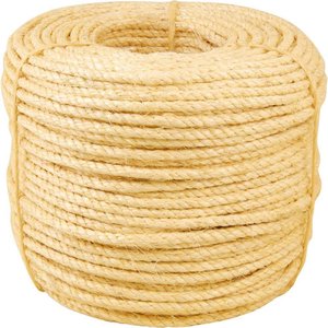 Corda Sisal Torcida 6,0mm 7,0kg 220 Metros Natural - Vonder
