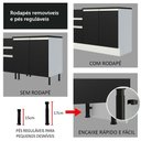 Ver imagem 6 de Torre Quente 100% Mdf 70 Cm Para 2 Fornos Branco/preto
